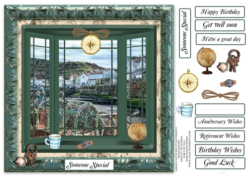 A GOOD CATCH FISHING PORT VIEW MULTI SENTIMENT SHEET