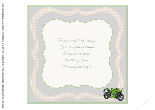 KING OF THE ROAD 2 INSERT HAVE AN AMAZING DAY MOTORBIKE BIRTHDAY