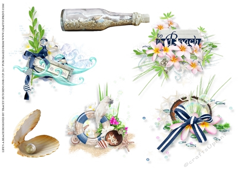 LIFES A BEACH EMBELISHMENT ARTWORK 