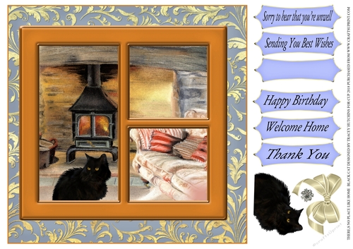 THERES NO PLACE LIKE HOME MULTI SENTIMENT BLACKCAT