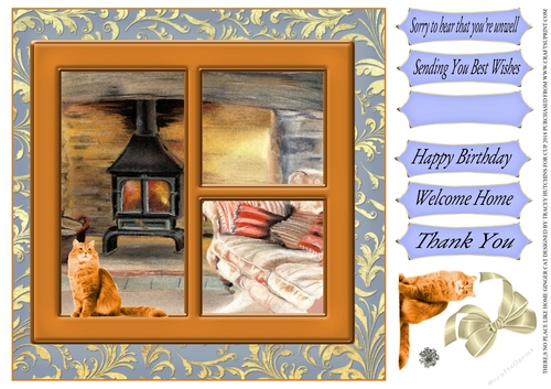 THERES NO PLACE LIKE HOME MULTI SENTIMENT GINGER CAT
