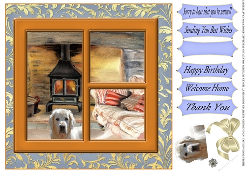 THERES NO PLACE LIKE HOME MULTI SENTIMENT GOLDEN RETRIEVER 