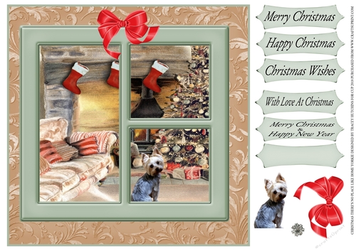 CHRISTMAS THERES NO PLACE LIKE HOME MULTI SENTIMENT YORKIE