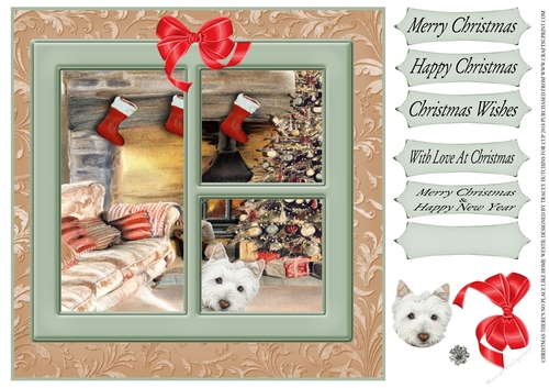 CHRISTMAS THERES NO PLACE LIKE HOME MULTI SENTIMENT WESTIE