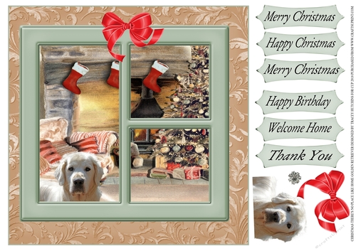 CHRISTMAS THERES NO PLACE LIKE HOME MULTI SENTIMENT GOLDEN RETRIEVER