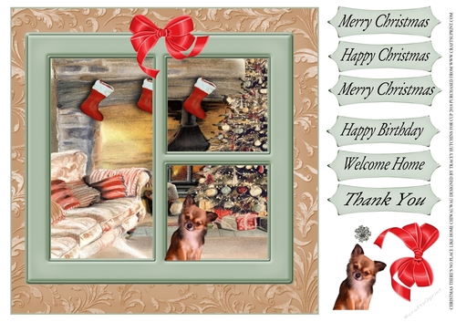 CHRISTMAS THERES NO PLACE LIKE HOME MULTI SENTIMENT CHIWAUWAU