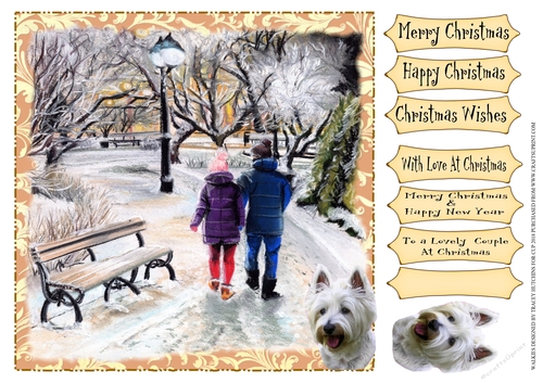 WALKIES PORTRAIT WESTIE & COUPLE