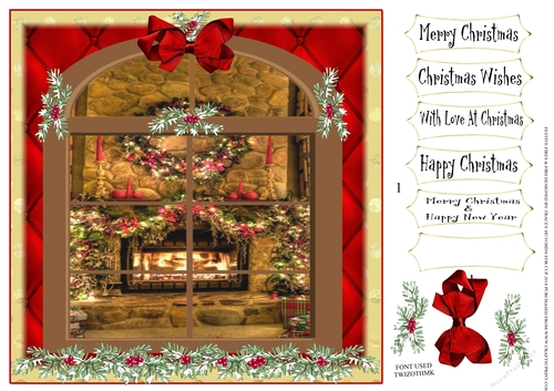 COZY FESTIVE FIRES & FIRS WITH VARIOUS CHRISTMAS SENTIMENTS