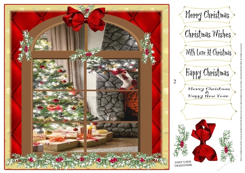 COZY FESTIVE FIRES & FIRS 2 WITH VARIOUS CHRISTMAS SENTIMENTS