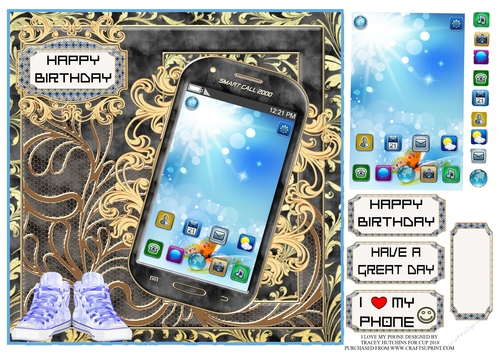 I LOVE MY PHONE BLACK