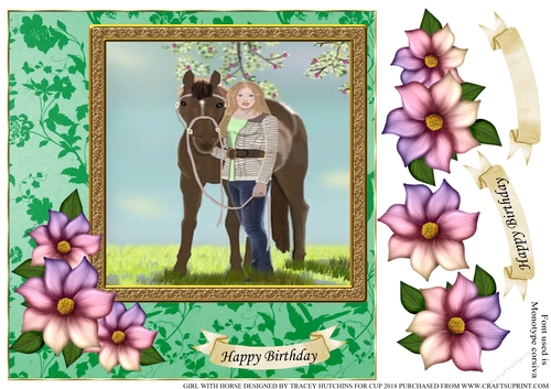GIRL / LADY WITH HORSE BIRTHDAY
