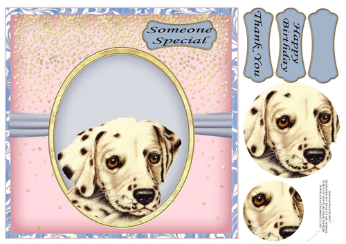 WATER COLOUR DALMATIAN PUPPY MULTI SENTIMENT