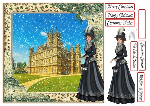 DOWNTON ABBEY STYLE CHRISTMAS MULTI SENTIMENT 5