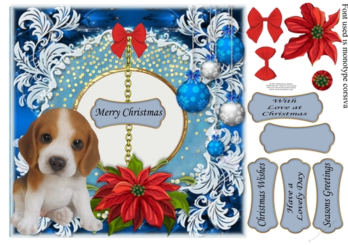 PUPPY CHRISTMAS KISSES BEAGLE