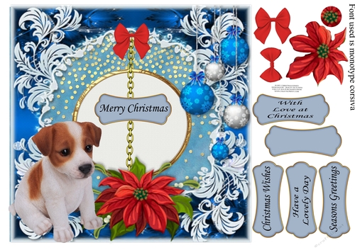 PUPPY CHRISTMAS KISSES JACK RUSSELL