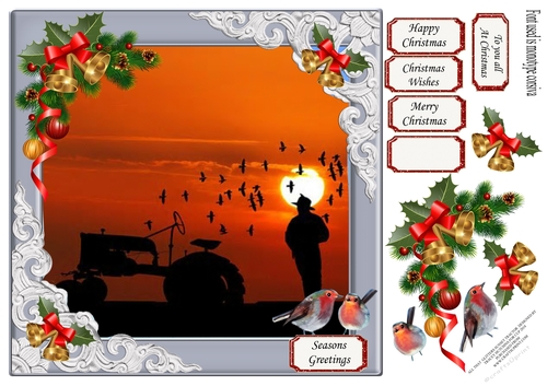 ALL THAT GLITTERS CHRISTMAS SUNSET TRACTOR