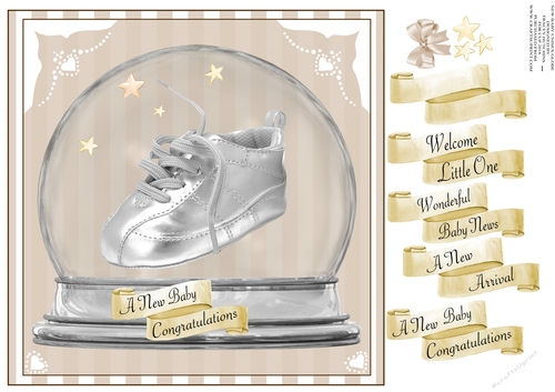 NEW BABY GLOBE UNISEX (silver)