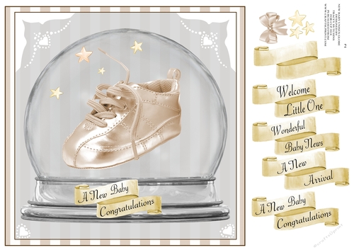 NEW BABY GLOBE UNISEX (gold)
