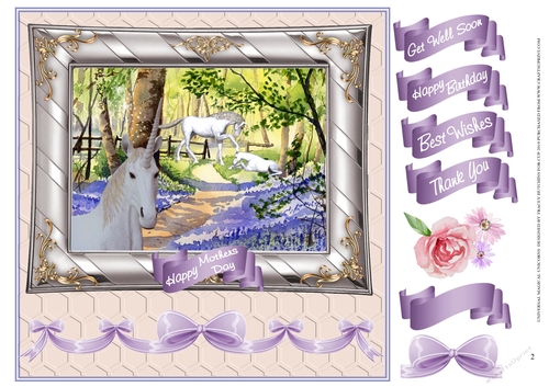 UNIVERSAL MAGICAL UNICORNS 2 ( birthday, mothers day, get well , thank you , 