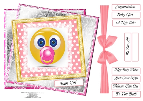 NEW BABY GIRL EMOJI MULTI SENTIMENTS
