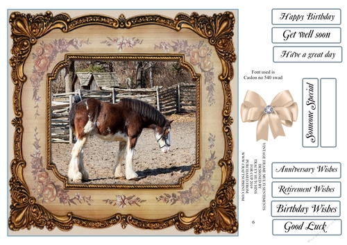 VINTAGE FRAME SHIRE HORSE