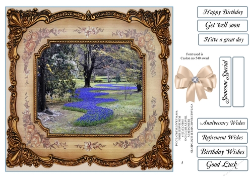 VINTAGE FRAME BLUEBELL RIVER
