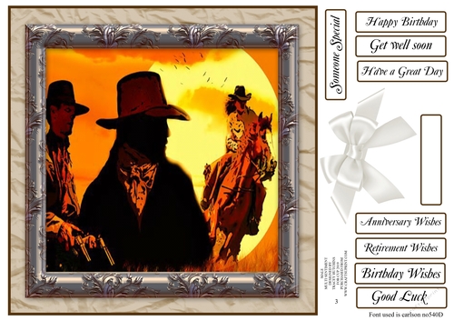 MALE MULTI SENTIMENTS - WESTERN COWBOY / GIRL