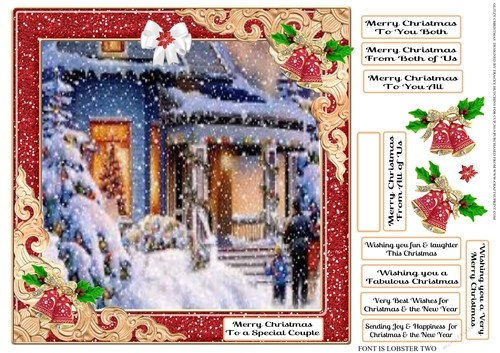 GLITZY CHRISTMAS MULTI SENTIMENTS 17