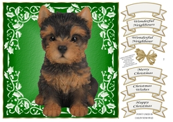 YORKIE CHRISTMAS MULTI SENTIMENT