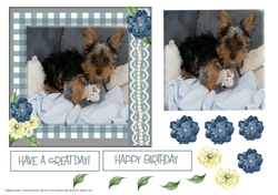 YORKIE BABY CARD TOPPER