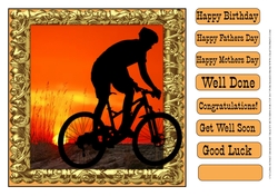 CYCLING SUNSET - UNISEX - VARIOUS SENTIMENTS