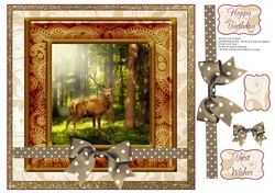 STAG IN FOREST BIRTHDAY - BEST WISHES