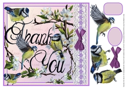 THANK YOU BLUE TITS IN BLOSSOM