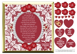 WEDDING VOW RENEWAL RUBY ANNIVERSARY - GREAT VERSE MULTIPLE SENTIMENTS