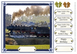 STEAM TRAIN BIRTHDAY ETC