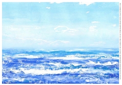 OCEAN SEA WAVES BACKING