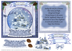 NEIGHBOURS CHRISTMAS 6x6 CARD CONCEPT SHEET GREAT VERSE
