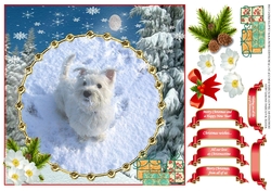 WESTIE WATCHING SNOWFLAKES MULTI SENTIMENT UNISEX CHRISTMAS