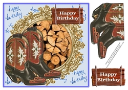 BOOTS WOOD BIRTHDAY MALE