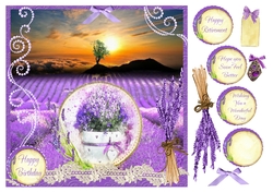 LAVENDER GET WELL BIRTHDAY RETIREMENT MULTI SENTIMENT