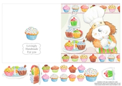 KIDDIES COMPLETE CARD BAKING INCLUDING HANDMADE STAMP ON BACK