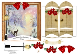 6x6 THROUGH GARDEN GATES STAG BY LAMPLIGHT CHRISTMAS UNISEX 