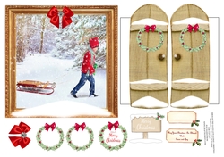 6x6 THROUGH THE GARDEN GATES SLEDGING CHRISTMAS 
