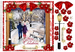 CHRISTMAS LAMPLIGHT WALK LOVELY COUPLE 8X8