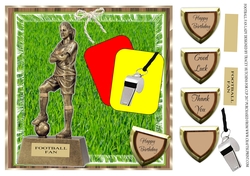 FEMALE FOOTBALL FAN BIRTHDAY GOOD LUCK THANK YOU
