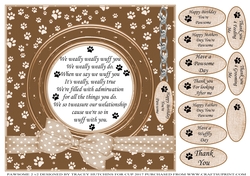 PAWSOME 2 A FUNNY VERSE CARD FROM THE DOG / CAT BIRTHDAY THANK YOU ETC