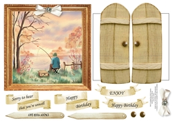 6x6 THROUGH THE GARDEN GATES FISHING MULTI USE GET WELL BIRTHDAY ETC 6x6 UNISEX 2