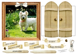 6x6 THROUGH THE GARDEN GATES WESTIE MULTI USE GET WELL BIRTHDAY ETC 6x6 UNISEX 6