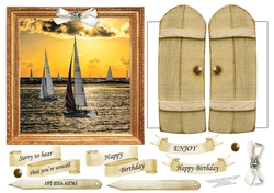 6x6 THROUGH THE GARDEN GATES SAILING MULTI USE GET WELL BIRTHDAY ETC 6x6 UNISEX 9
