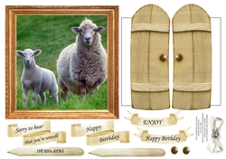 THROUGH GARDEN GATES MULTI USE GET WELL BIRTHDAY ETC 6x6 DOWN ON THE FARM 2